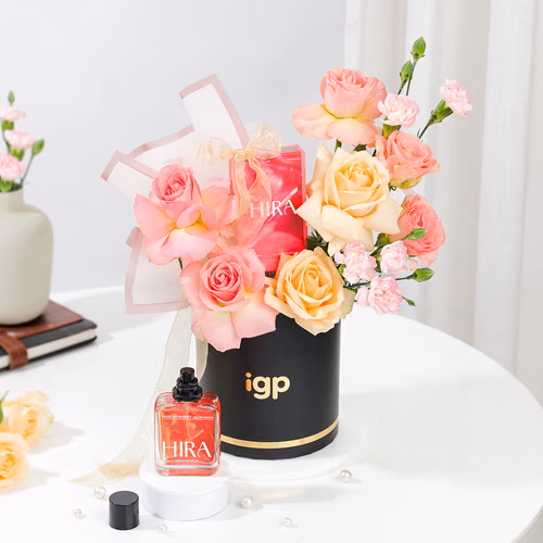 Mixed Roses & Carnations with HIRA Perfume